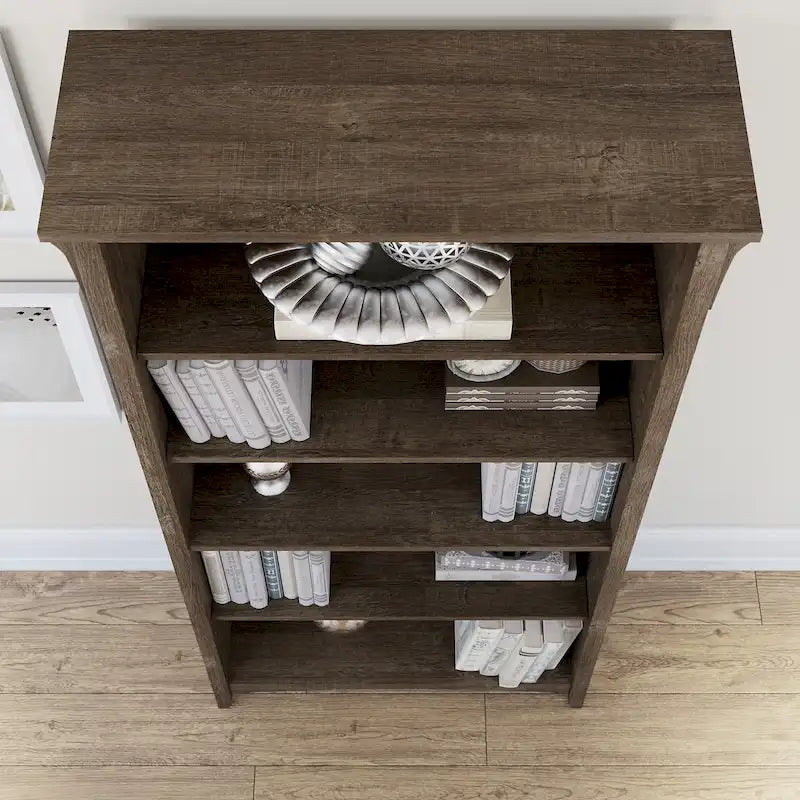 Tall 5-Shelf Bookcase (Set of 2)