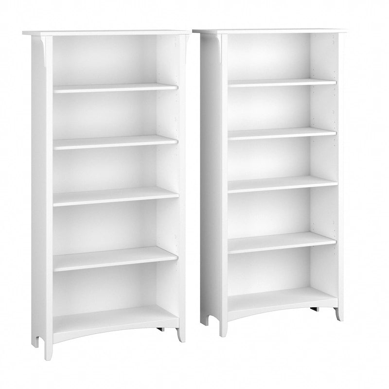 Tall 5-Shelf Bookcase (Set of 2)