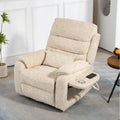 Elektrischer Aufstehsessel mit zwei Motoren, flach ausklappbar, Länge 74.8", 100 % Polyester, Massage und Wärme, einfache Montage