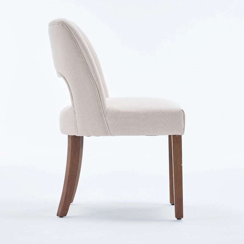Set of 4 Fabric Upholstered Dining Chairs