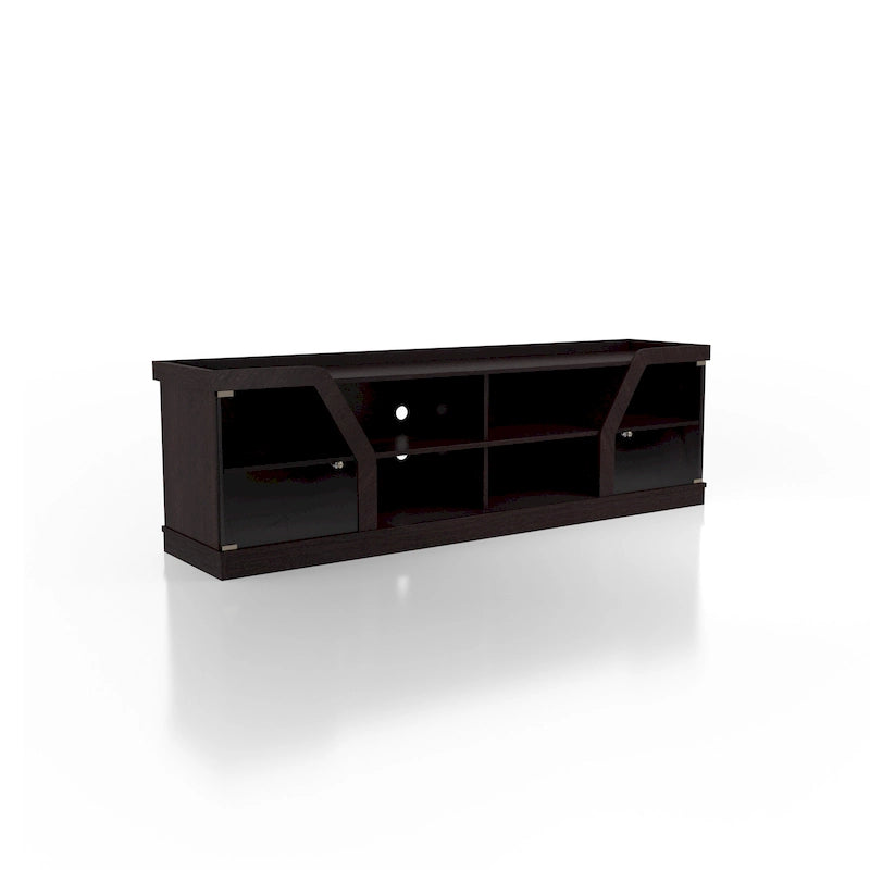 Contemporary Espresso 71-inch Multi-functional Storage TV Console