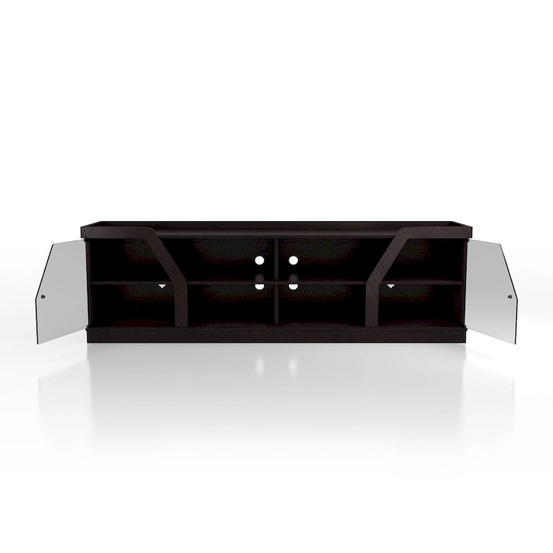 Contemporary Espresso 71-inch Multi-functional Storage TV Console