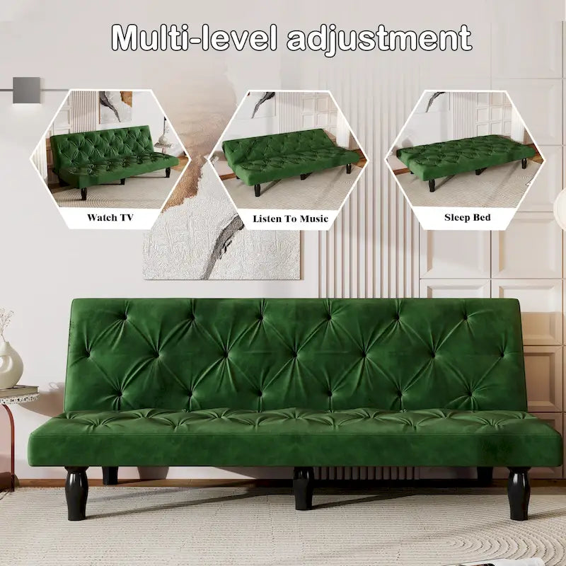 Divano letto in velluto