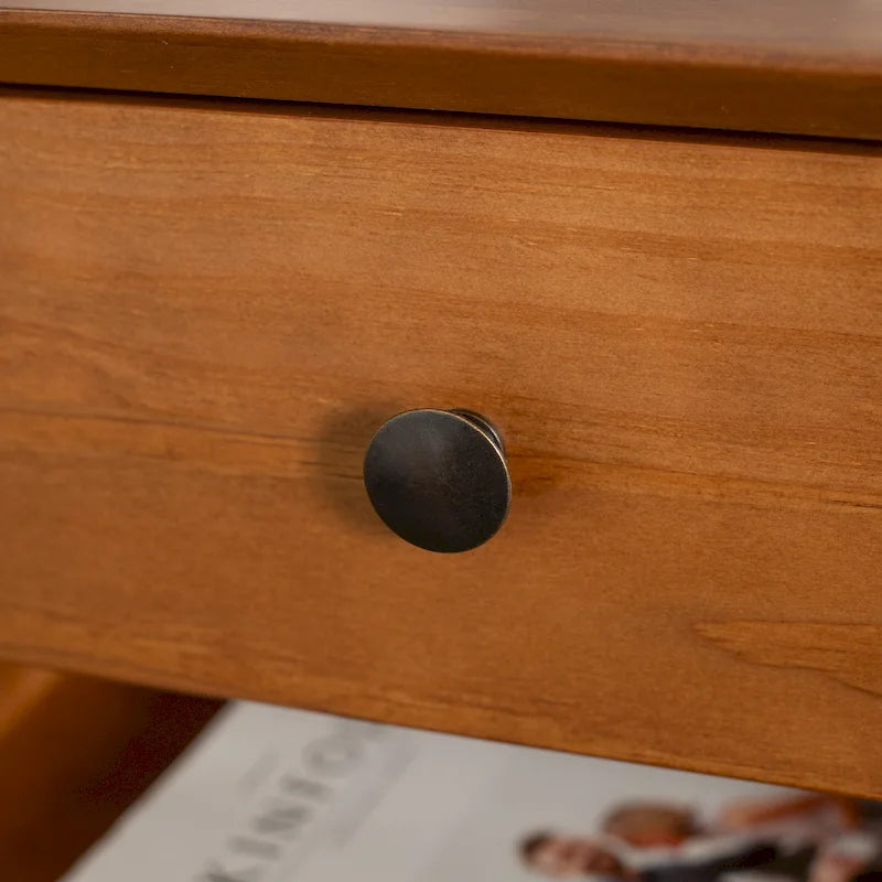 Comodini in legno massello con 1 cassetto, set da 2