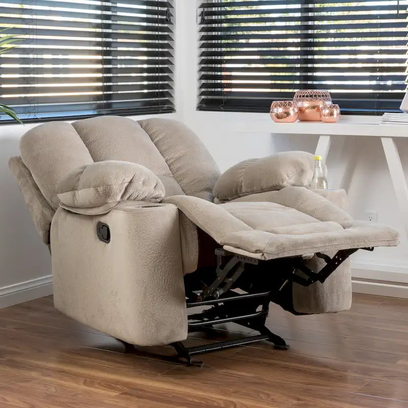 Fabric Reclining Glider Club Chair