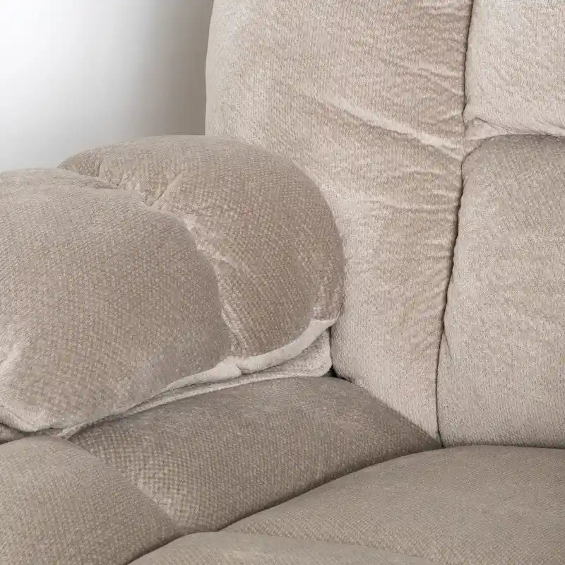 Fabric Reclining Glider Club Chair