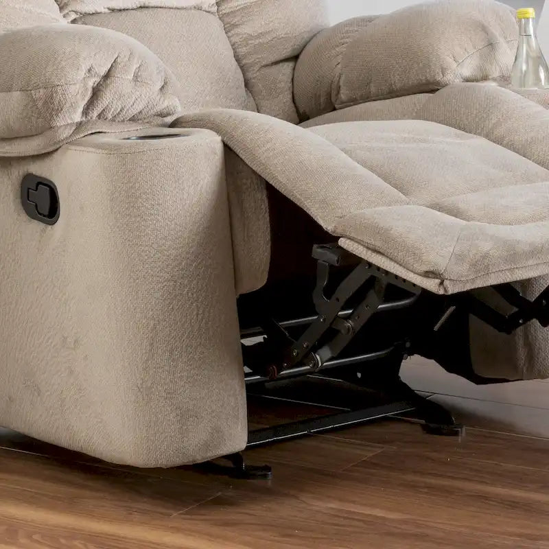 Fabric Reclining Glider Club Chair