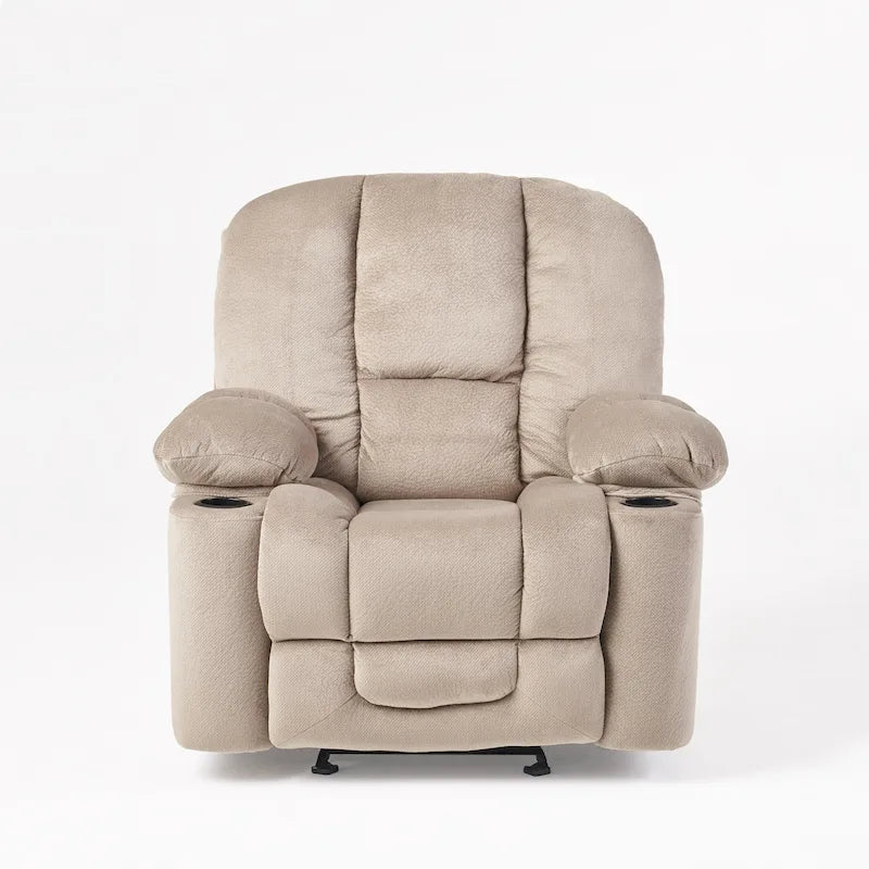 Fabric Reclining Glider Club Chair