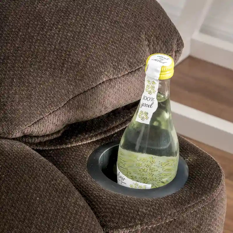 Fabric Reclining Glider Club Chair