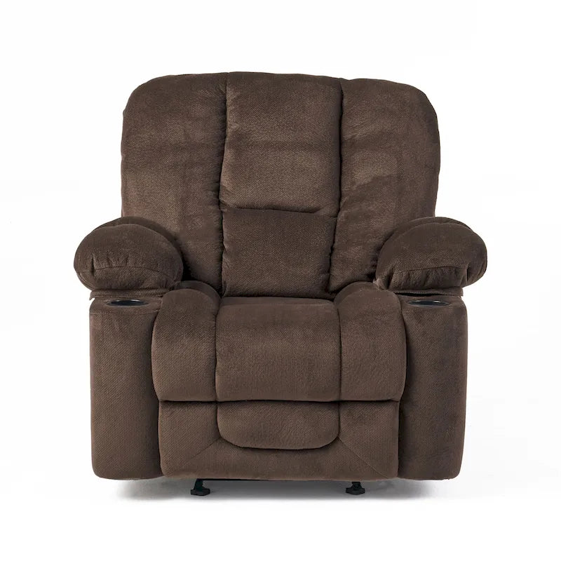Fabric Reclining Glider Club Chair