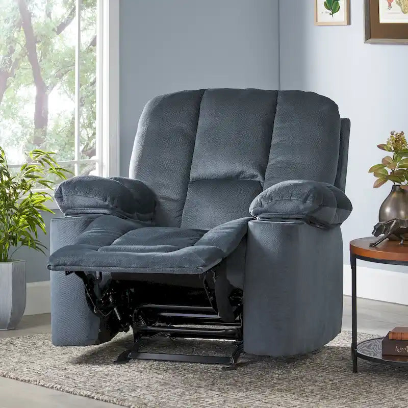 Fabric Reclining Glider Club Chair