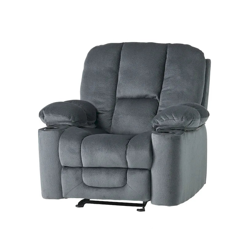 Fabric Reclining Glider Club Chair
