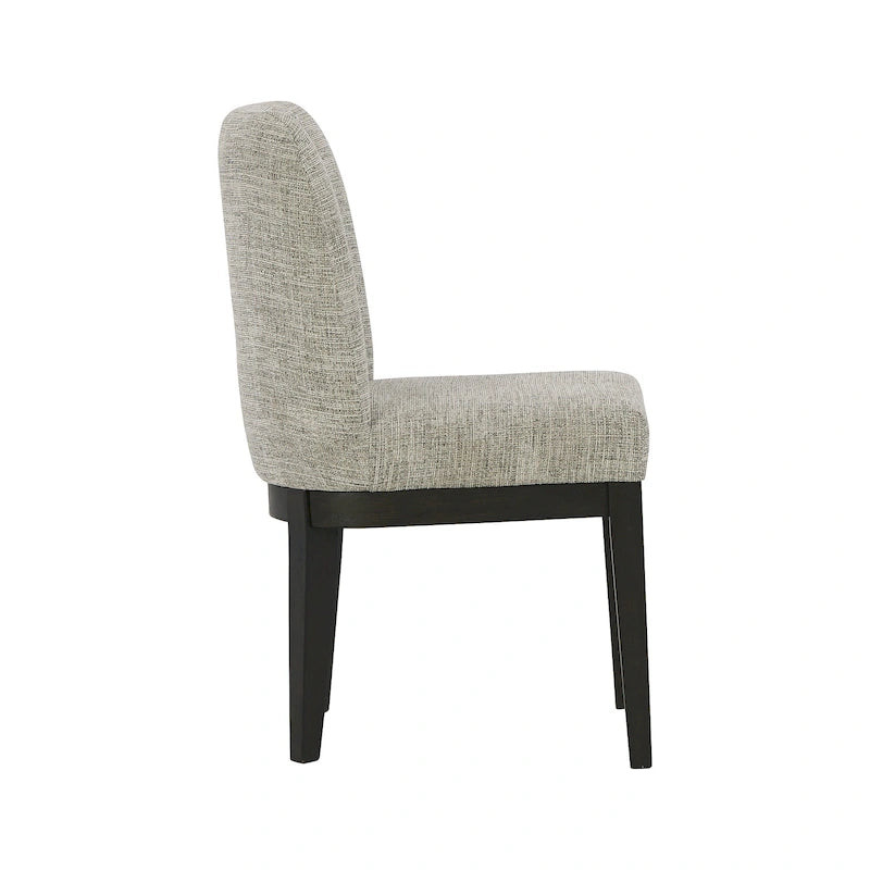 Dark Brown Dining Upholstered Side Chair, Set of 2 - 20.5 W x 24 D x 35.5 H