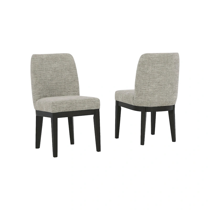 Dunkelbrauner gepolsterter Esszimmerstuhl, 2er-Set – 20.5 W x 24 D x 35.5 H