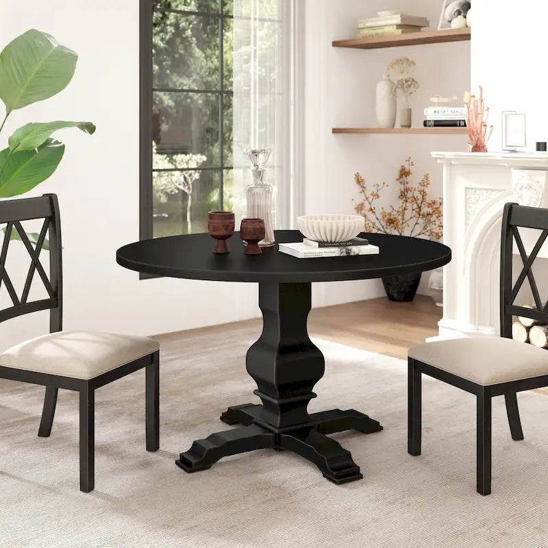 47.25" Round Dining Table with Pedestal Base