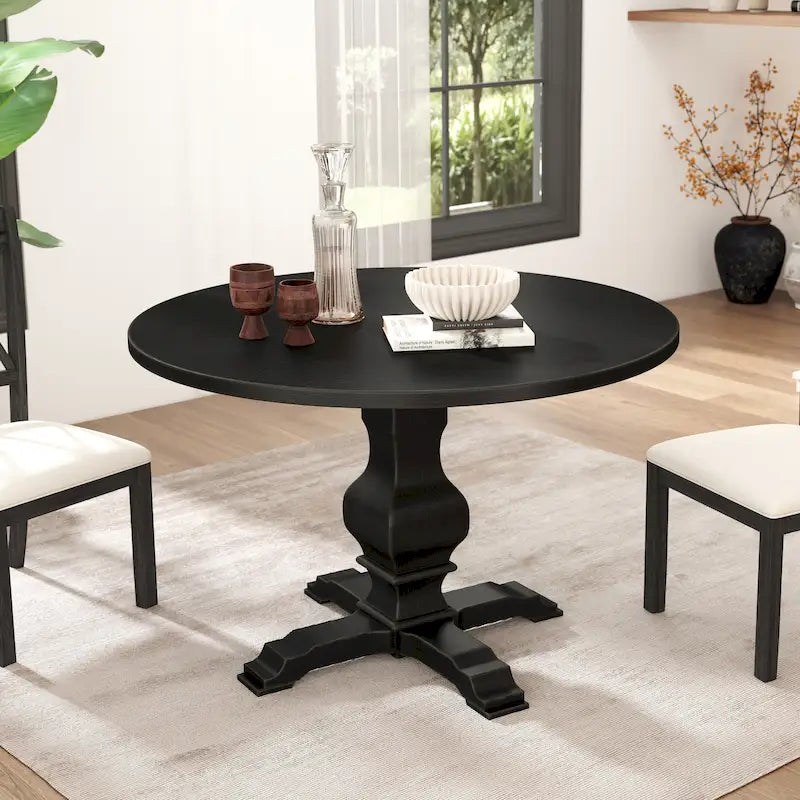 47.25" Round Dining Table with Pedestal Base