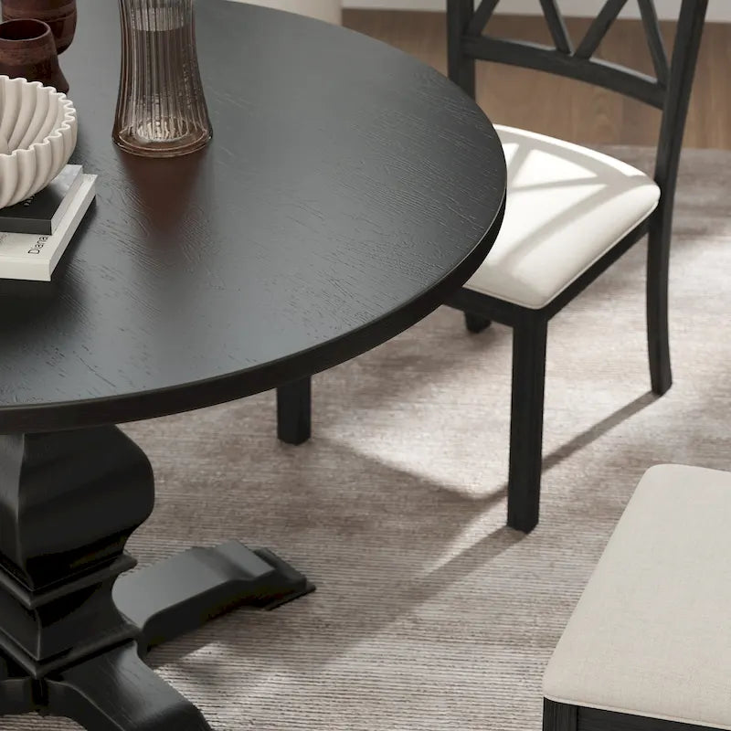 47.25" Round Dining Table with Pedestal Base