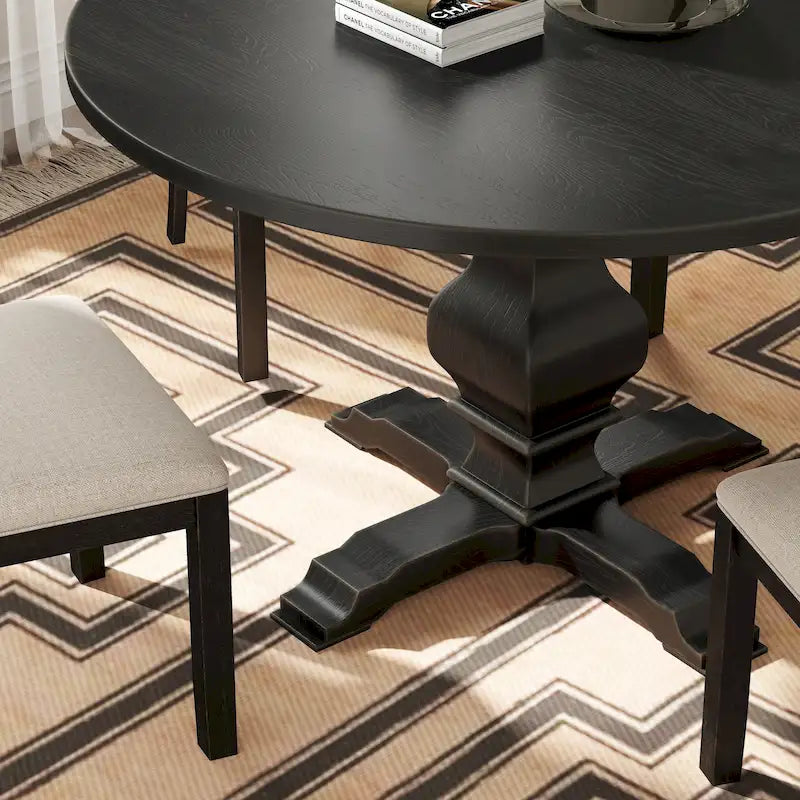 47.25" Round Dining Table with Pedestal Base