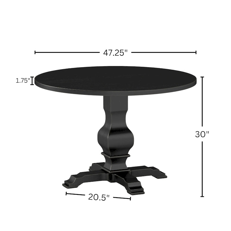 47.25" Round Dining Table with Pedestal Base