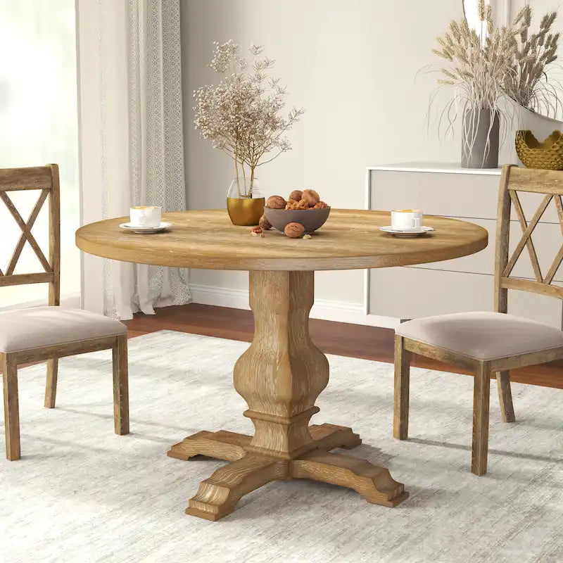 47.25" Round Dining Table with Pedestal Base