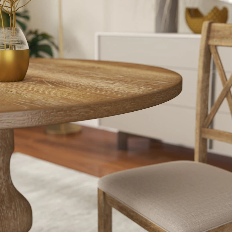 47.25" Round Dining Table with Pedestal Base