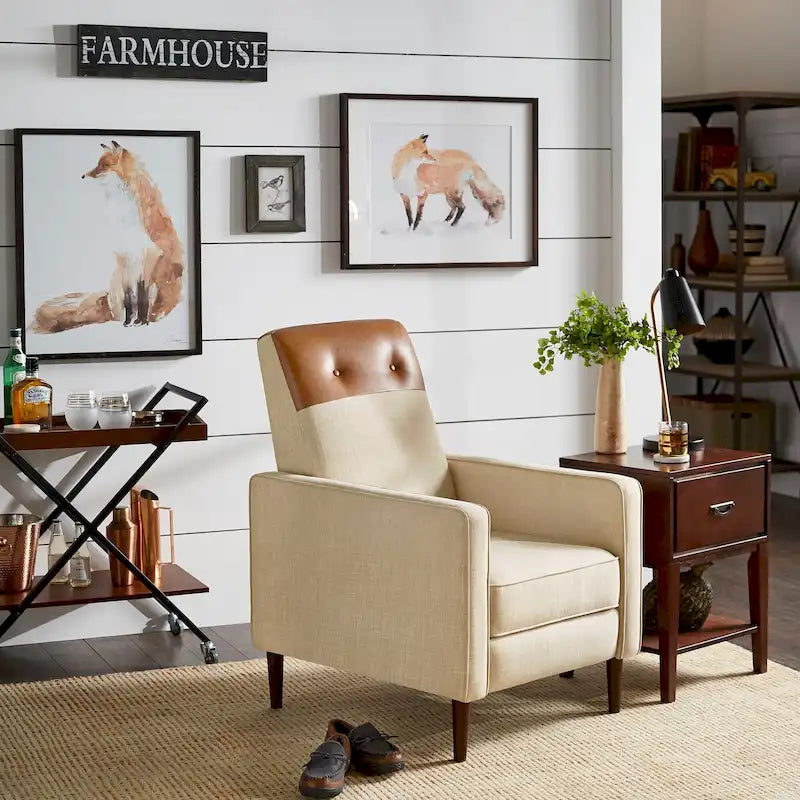 Two-tone Push-back Recliner Chair