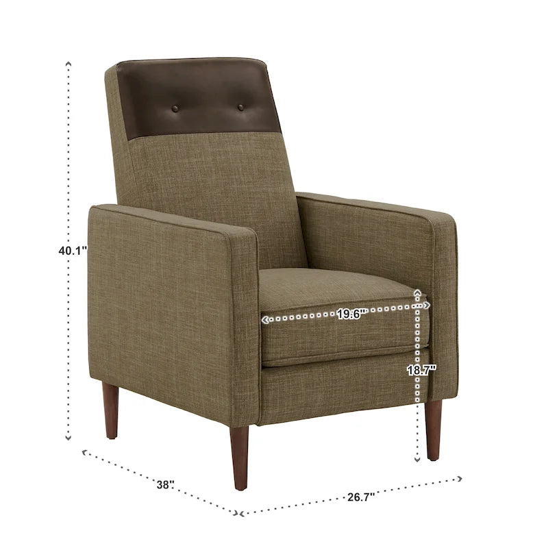 Two-tone Push-back Recliner Chair