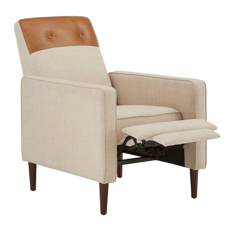 Two-tone Push-back Recliner Chair