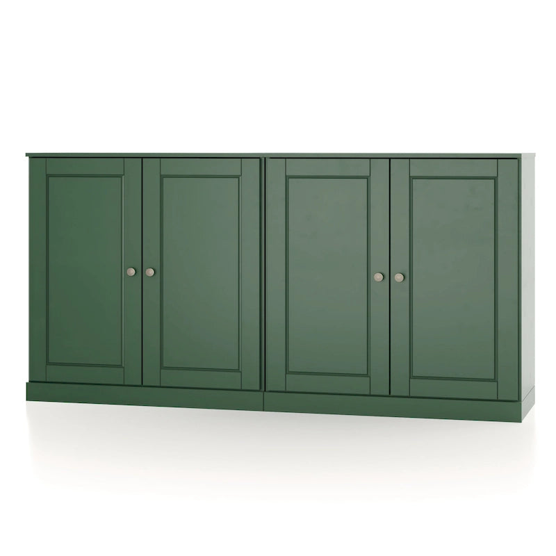 Sideboard aus 100 % Massivholz mit Glas- oder Massivholztüren - 64 x 35.75
