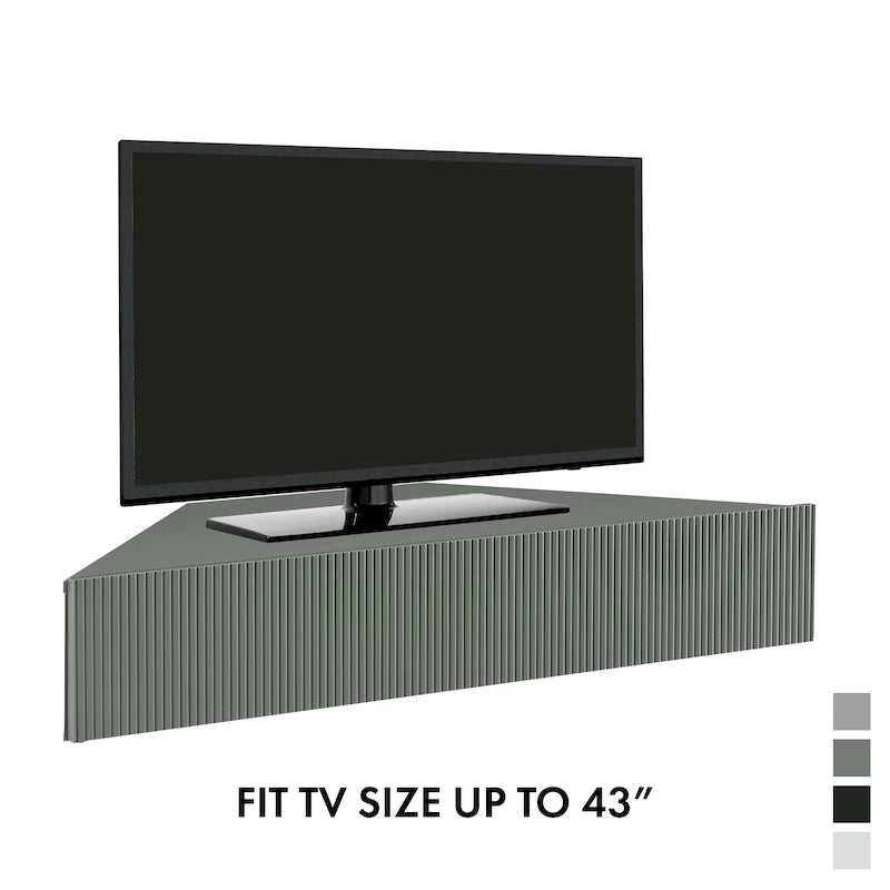 Transitional 47-inch 3-Shelf Corner Floating TV Stand