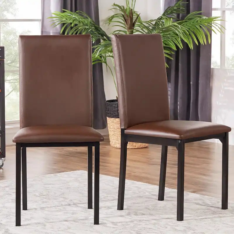Metal Upholstered Dining Chair (Set of 2)