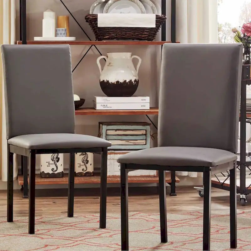 Metal Upholstered Dining Chair (Set of 2)