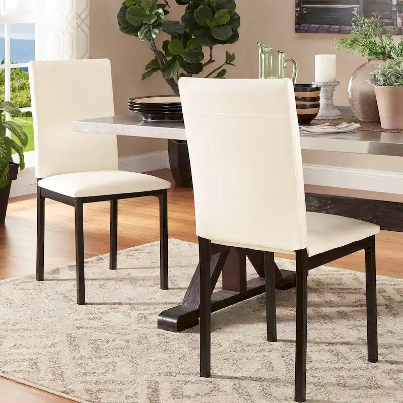 Metal Upholstered Dining Chair (Set of 2)