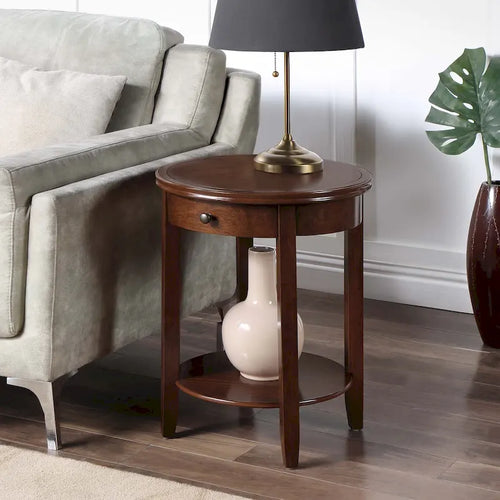 Convenience Concepts American Heritage Baldwin 1 Drawer End Table with Shelf