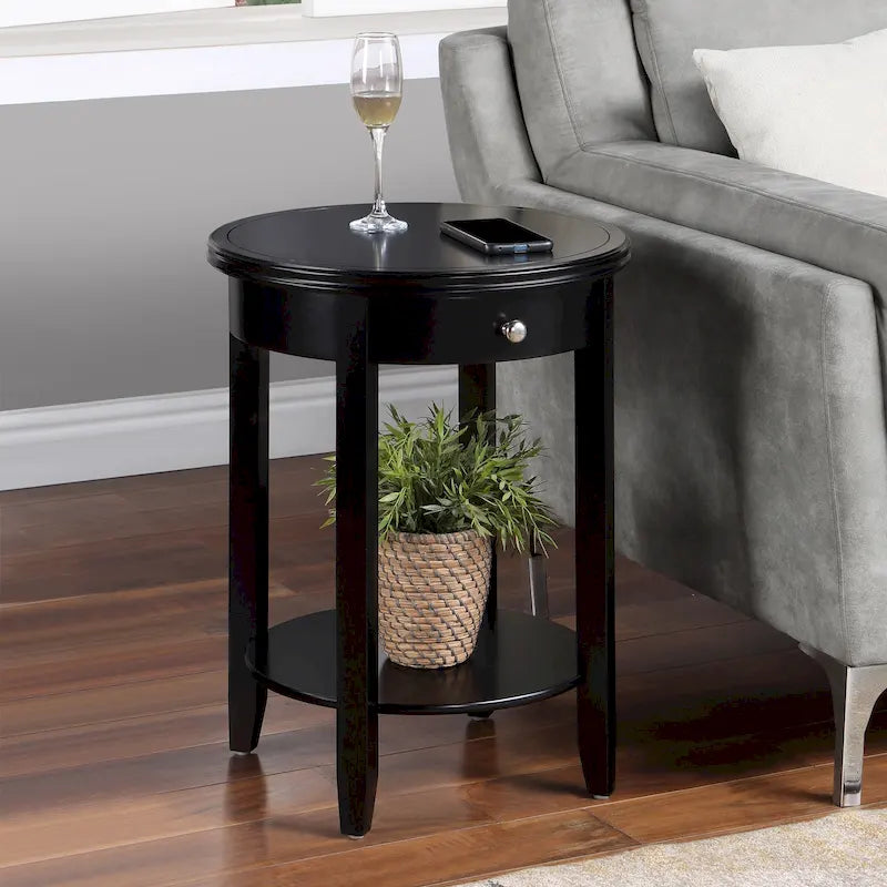 1 Drawer End Table with Shelf