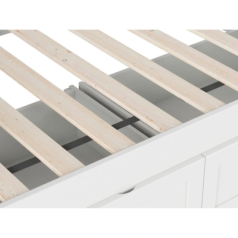 Twin Size Wooden Daybed with Storage Drawers