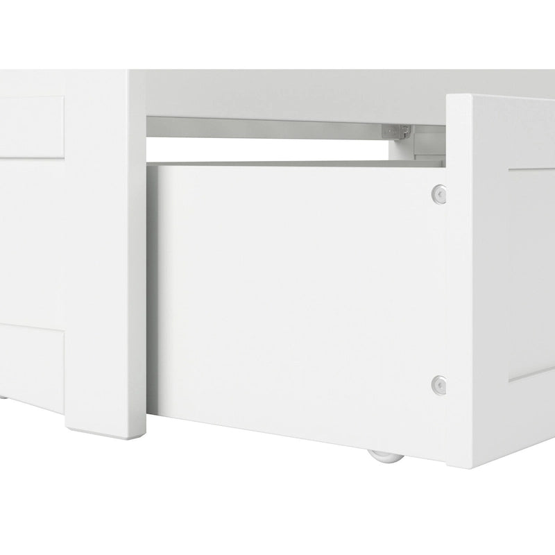 Twin Size Wooden Daybed with Storage Drawers