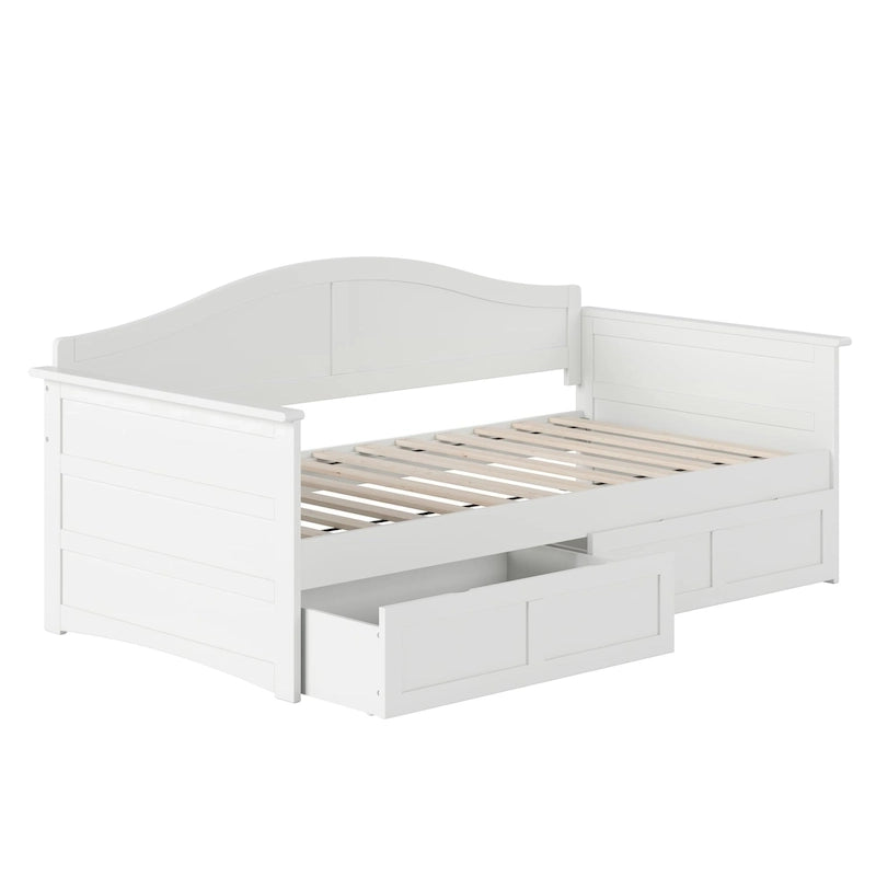 Twin Size Wooden Daybed with Storage Drawers
