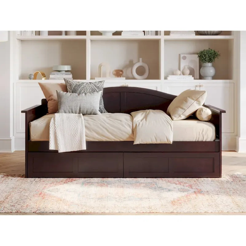 Twin Size Wooden Daybed with Storage Drawers