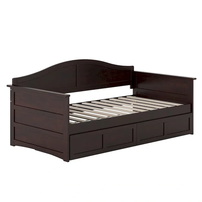 Twin Size Wooden Daybed with Storage Drawers