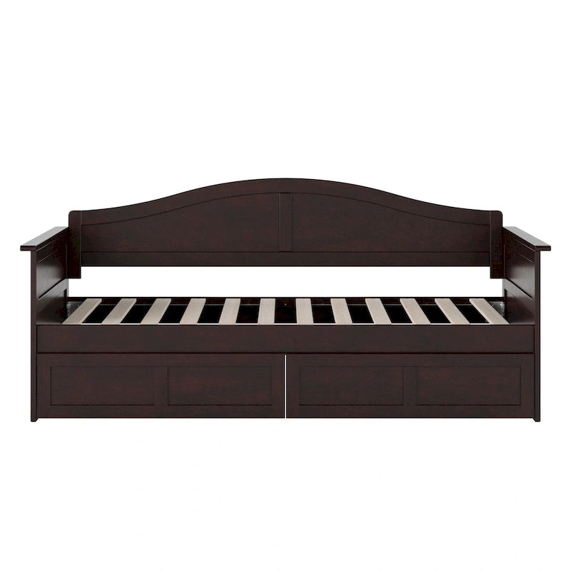 Twin Size Wooden Daybed with Storage Drawers