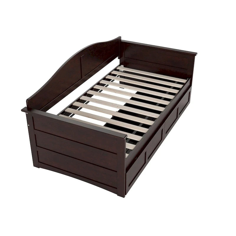 Twin Size Wooden Daybed with Storage Drawers