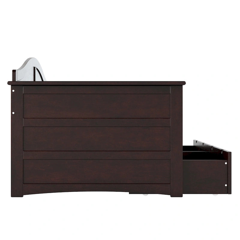 Twin Size Wooden Daybed with Storage Drawers