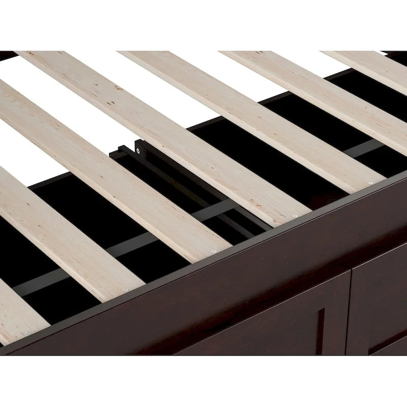 Twin Size Wooden Daybed with Storage Drawers