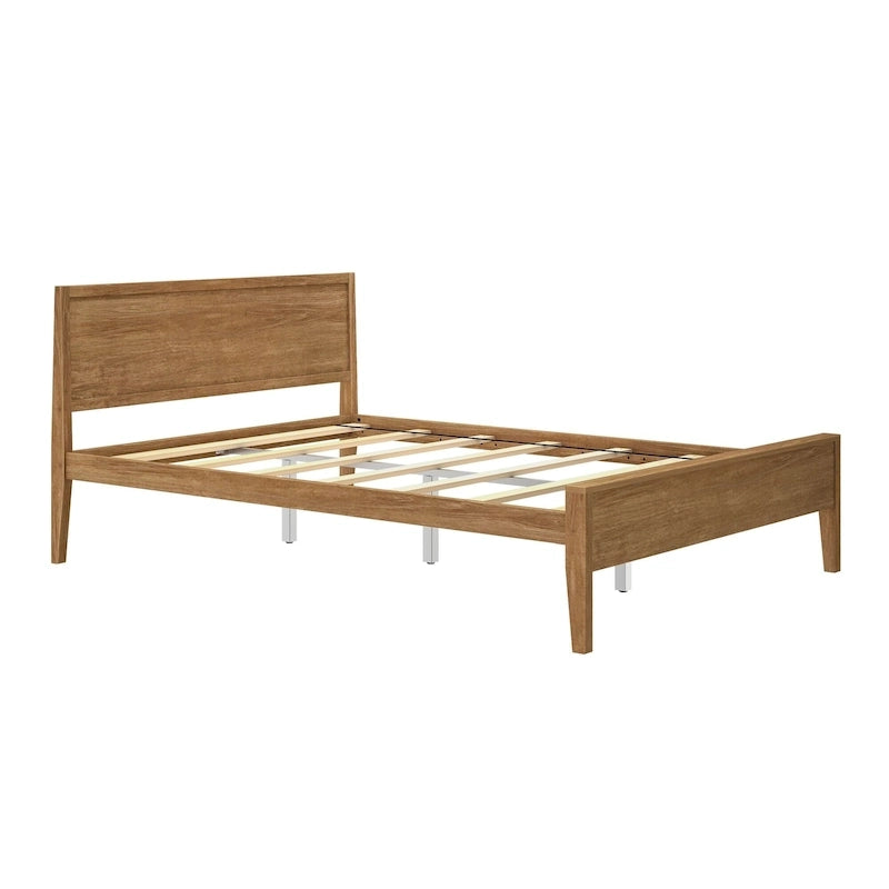 Queen-Size Bed with Panel Headboard