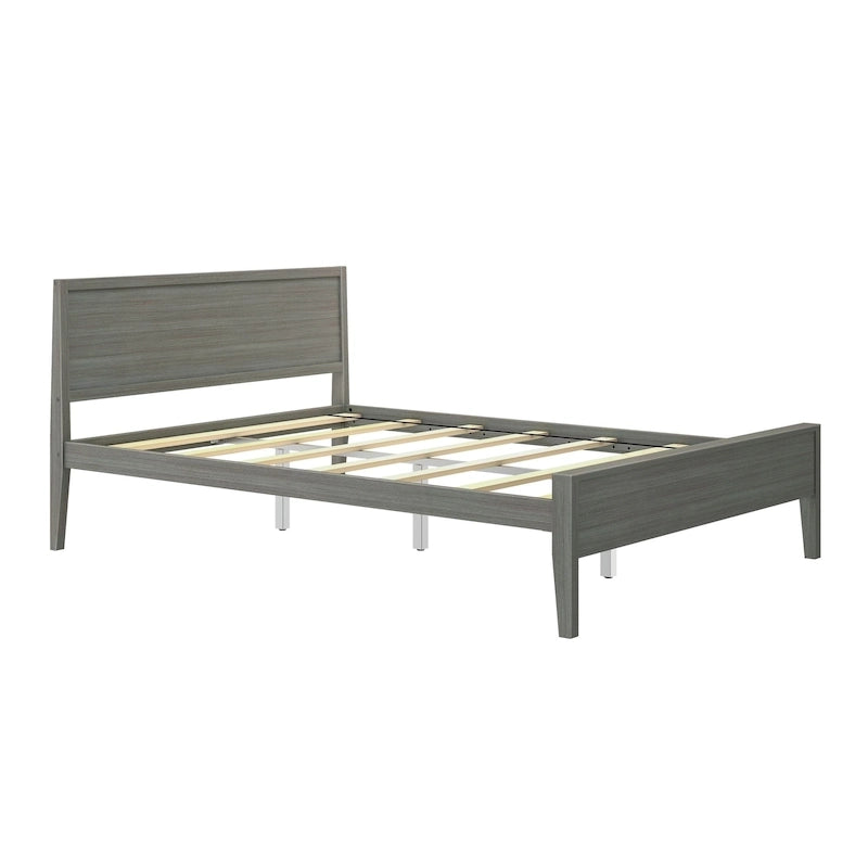 Queen-Size Bed with Panel Headboard