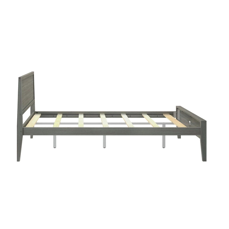 Queen-Size Bed with Panel Headboard