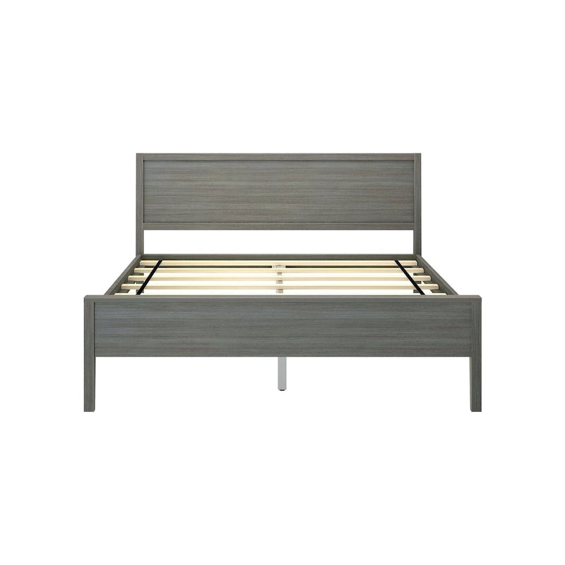 Queen-Size Bed with Panel Headboard