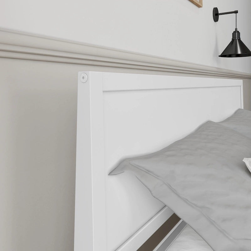 Queen-Size Bed with Panel Headboard