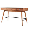 Schreibtisch aus Holz im Mid-Century-Modern-Stil mit 3 Schubladen